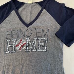 Bring em Home Baseball Softball T-Shirt Top Medium